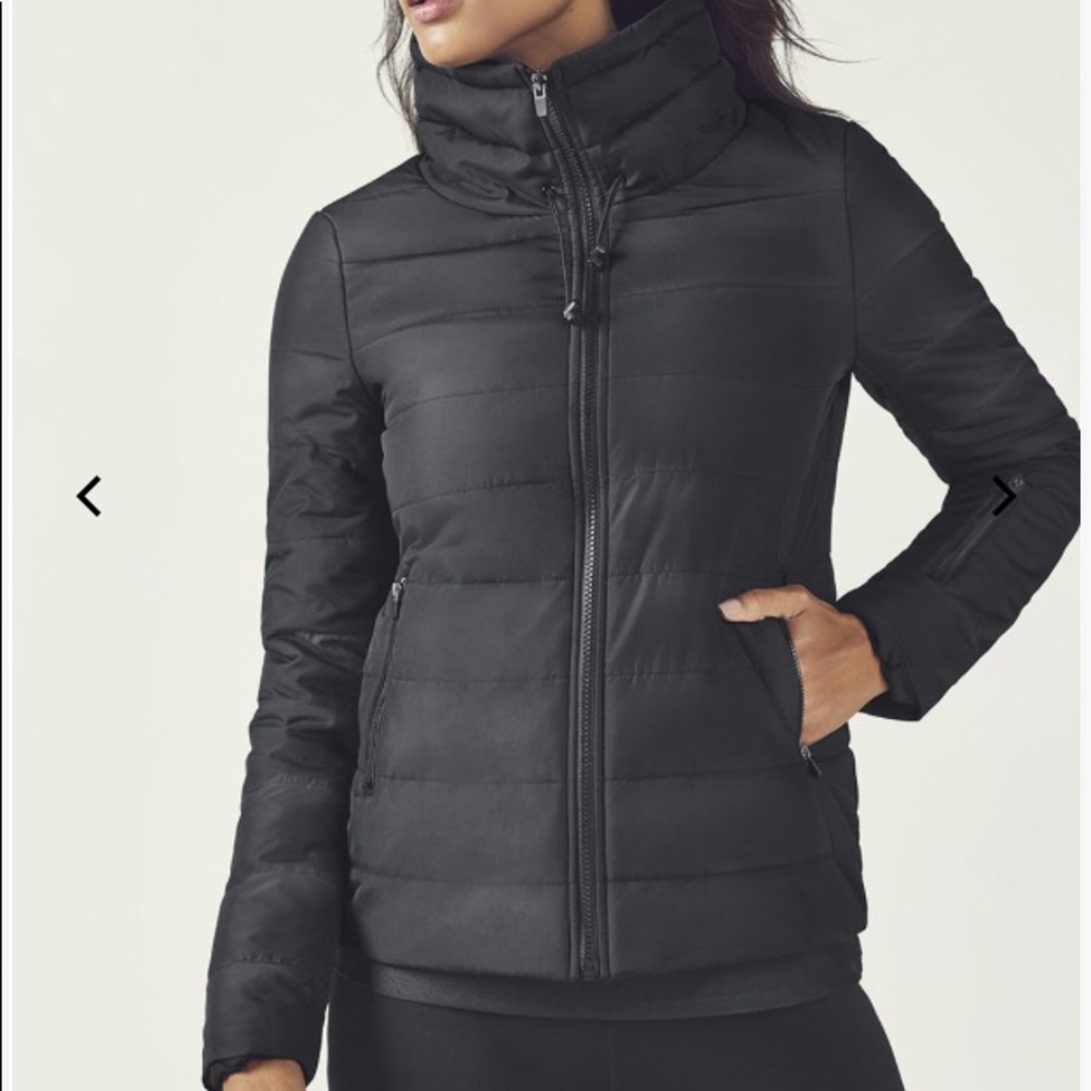 Fabletics Misha Puffer Jacket Black Coat Size 2X